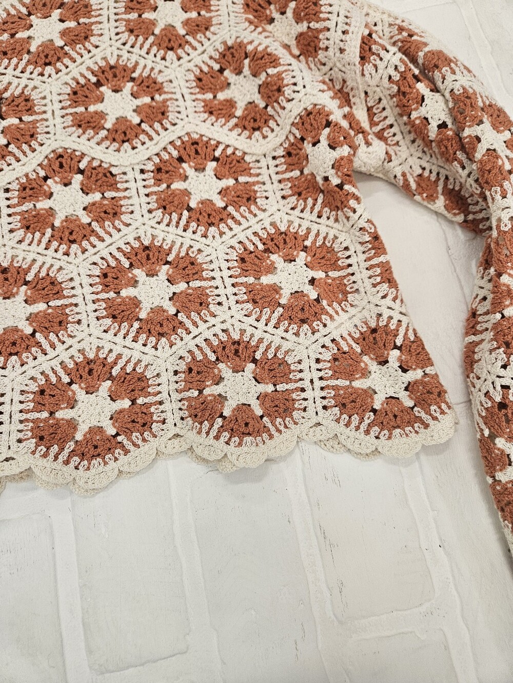 Cotton Blend Crochet Top - Picture 3 of 6